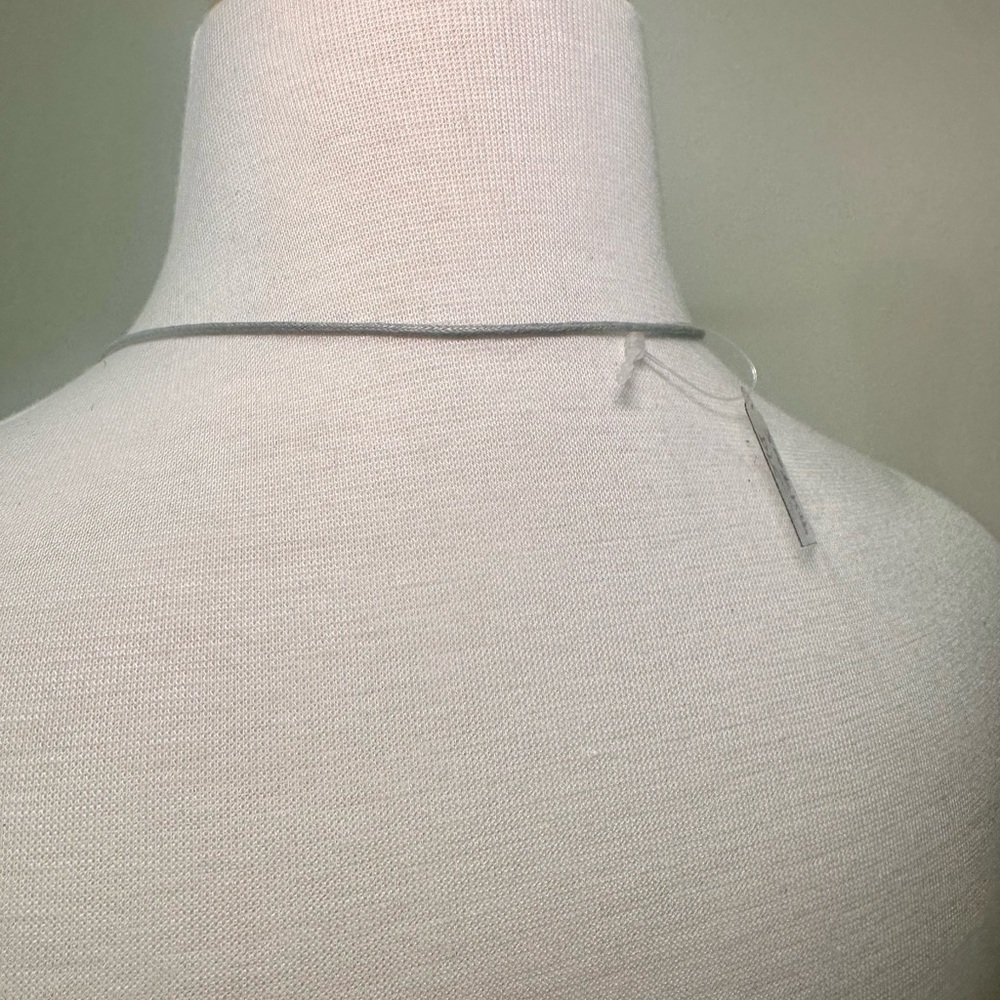 Modern Minimalist Brass Half-Moon Necklace - Picture 5 of 5